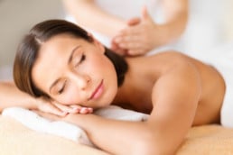irl using her gift voucher to receive spa massage